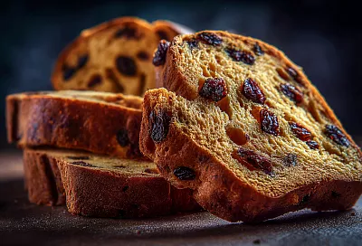 Сдобный хлеб с клюквой и изюмом: простой рецепт из детства