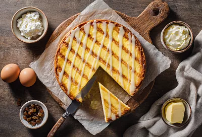 Легендарный краковский сырник с решёткой и нежной творожной начинкой