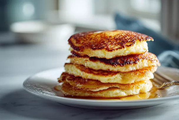 Манные оладьи на кефире: пышные, нежные и совсем другие на вкус