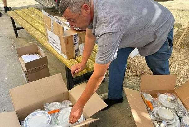 Пункты временного размещения в Херсонской области получили гуманитарную помощь от новороссийцев