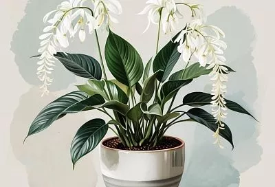 Почему желтеют листья: спатифиллума.Причина чаще всего кроется в ошибках ухода