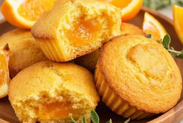 Замешиваю тесто 2-3 минуты, плюс еще  22 минуты на выпечку, и зову подруг на чаепитие с нежными и душистыми мандариновыми маффинами