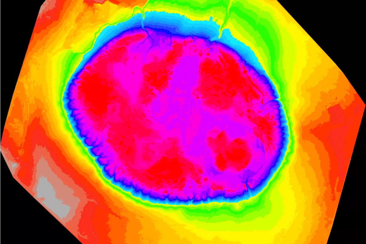 Трехмерная модель вулкана Гефест
