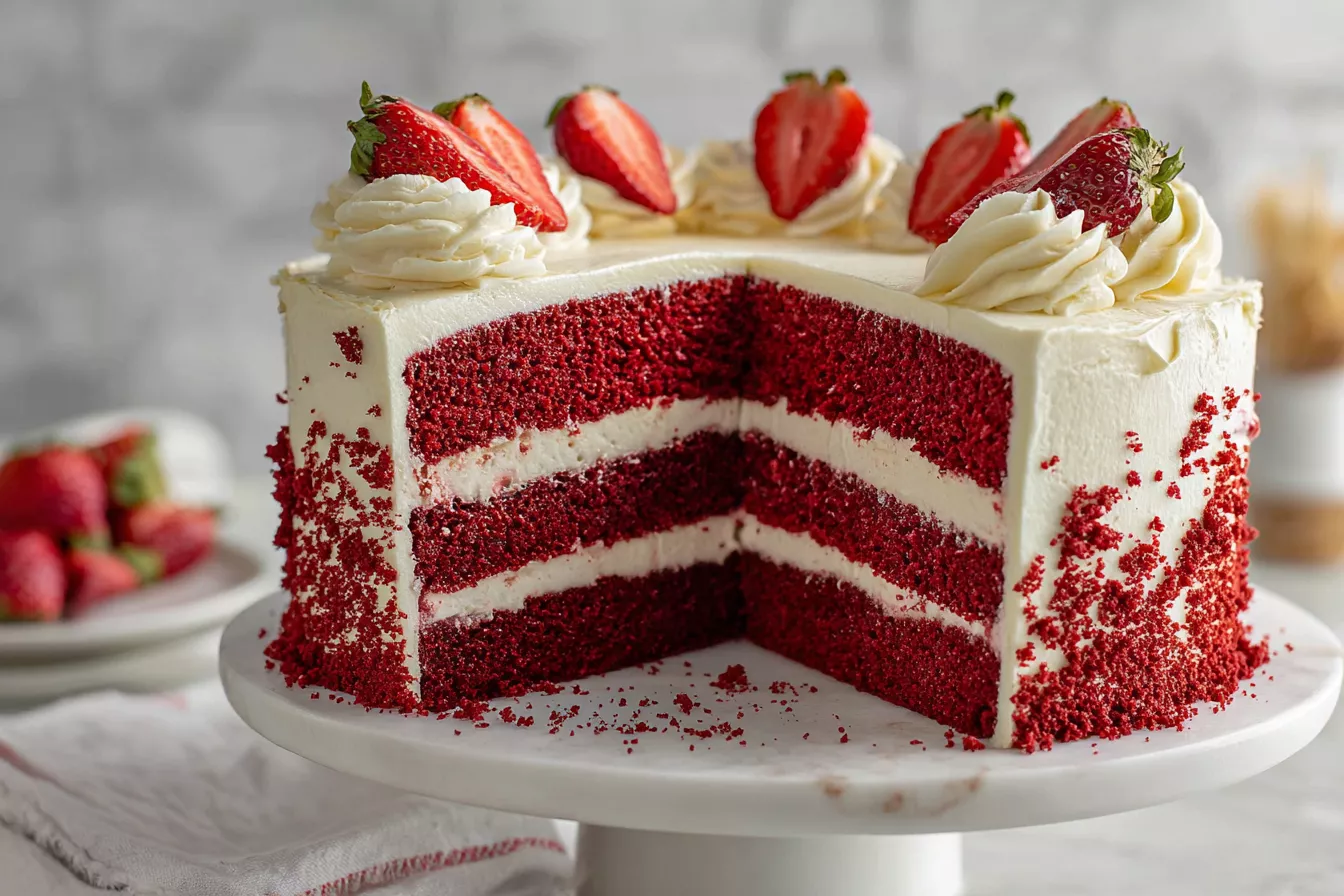 Нежнейший Красный бархат: лёгкие влажные коржи, тающий крем и клубничная начинка