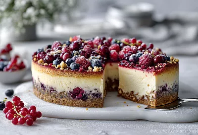 Пирог «Три вкуса»: нежное тесто, мак, творог и яркие ягоды — настоящий праздник на столе