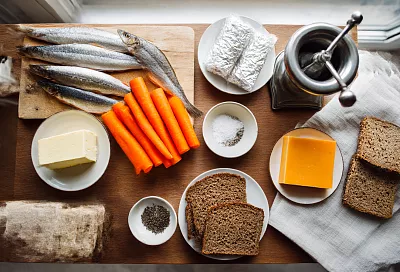 Намазка из селёдки и моркови для бутербродов