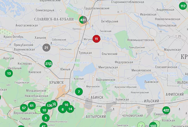 Уровень реки Кубань продолжает подниматься на одном из участков в Крымском районе