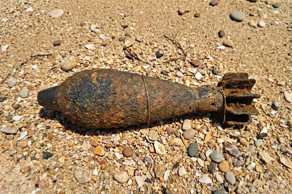 Мину времен войны вынесло на берег Азовского моря в Темрюкском районе