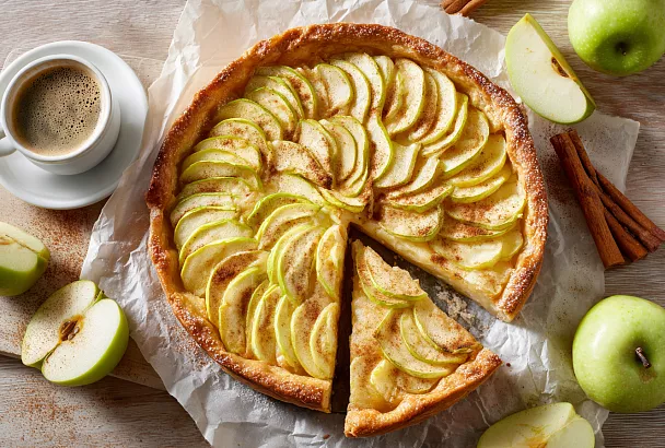 Яблочный пирог на сметане – муж требует добавки, пеку каждую осень по 2 штуки