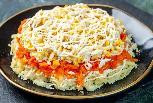 Салат с копченой курицей и фасолью за 30 минут - все сыты счастливы 