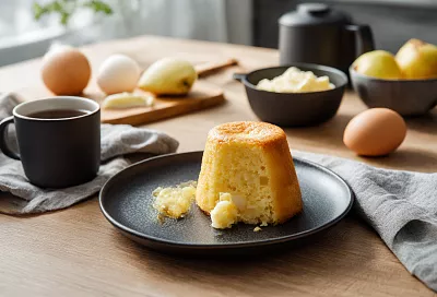 Манник, который не бывает сухим: пышный пирог на сметане с яблоками