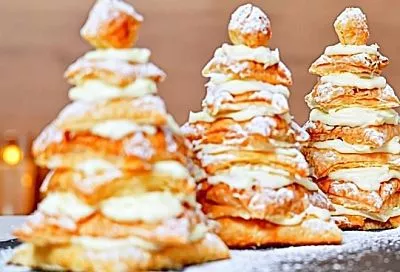 Торт «Наполеон» теперь пеку по-новому. 20 минут и торт в виде «Елочки» готов. Мои дети такой вариант просто обожают понравится