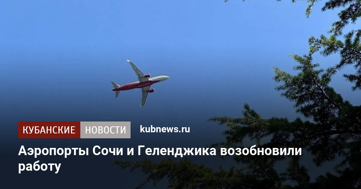 Аэропорты Сочи и Геленджика возобновили работу