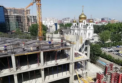В Краснодаре завершается строительство каркаса нового здания детской краевой больницы