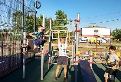 В Абинском районе открыли новую спортивную площадку