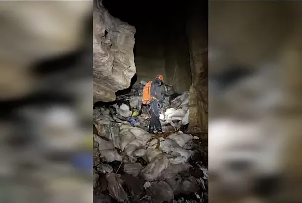 Подземную свалку нашли в пещере под Сочи