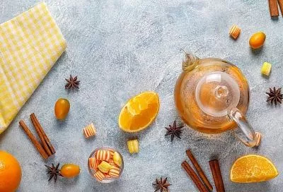 Праздник продолжается - завариваю каждое утром чай с мандарином и энергии столько, будто час занималась в спортзале