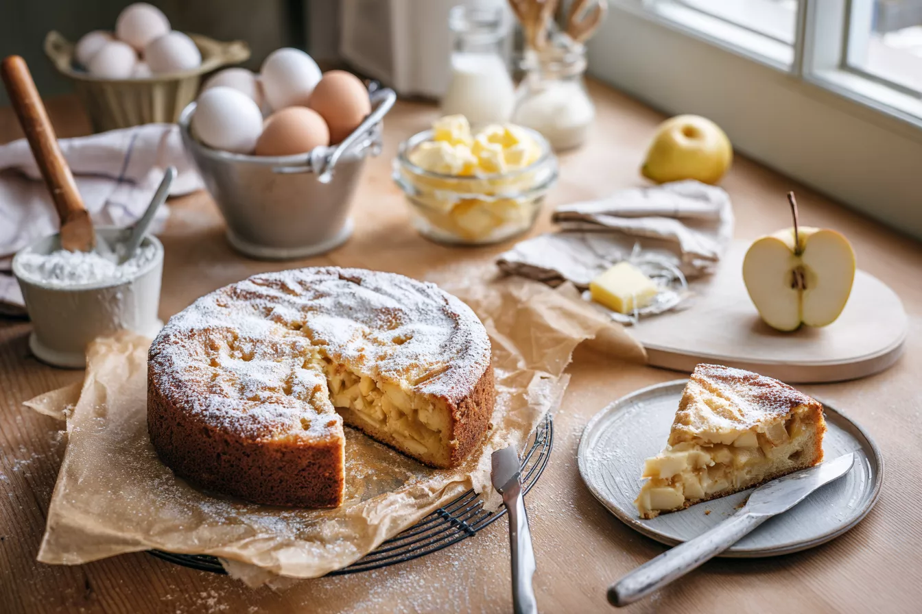 Тёплый вкус детства: нежная шарлотка с творогом и яблоками к чаю