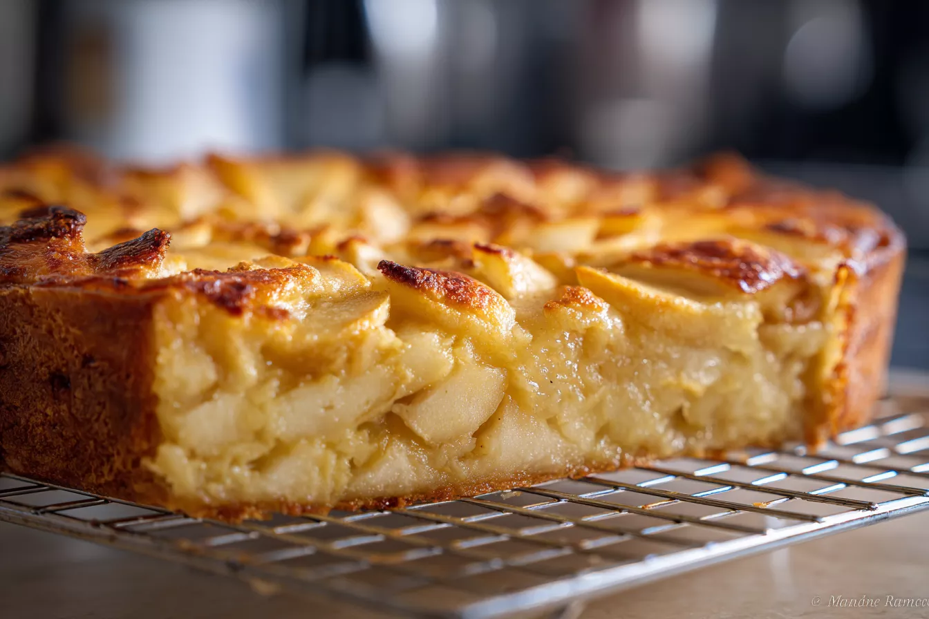 Королевская шарлотка с двумя видами теста и большим количеством яблок