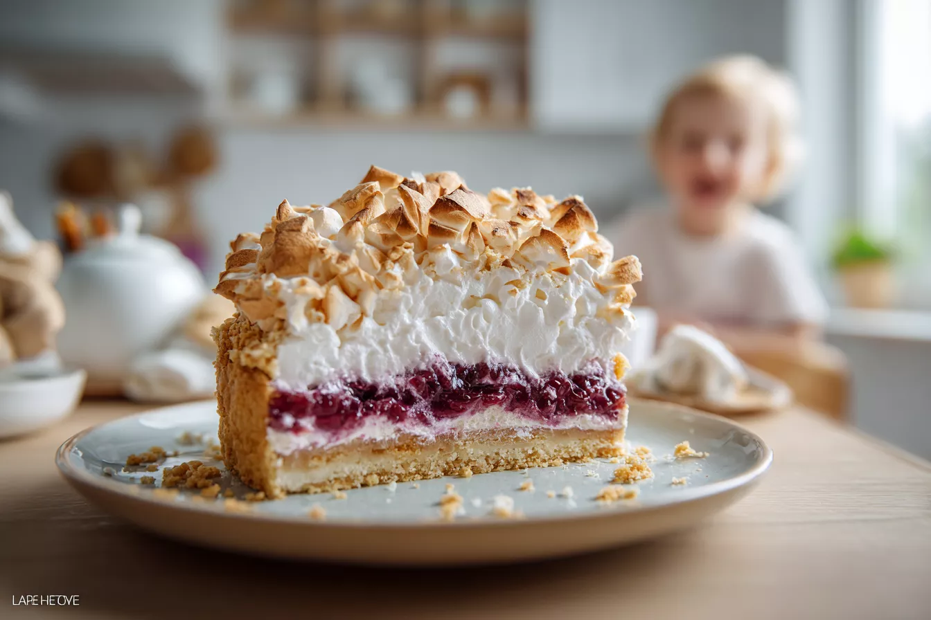 Пирог «Каракуль»: нежное тесто, густое варенье и воздушная меренга