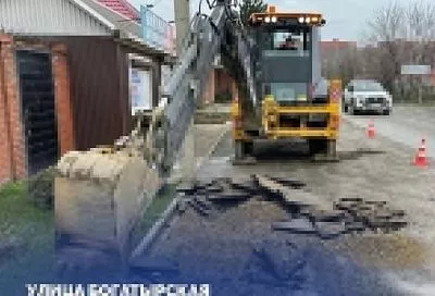 В краснодарском районе Новознаменском приступили к ремонту двух улиц
