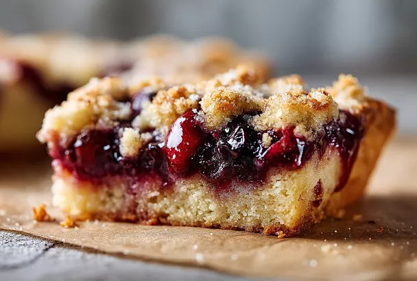 Деревенский кухон с клубникой, яблоками и ревенем: большой лист на всю семью