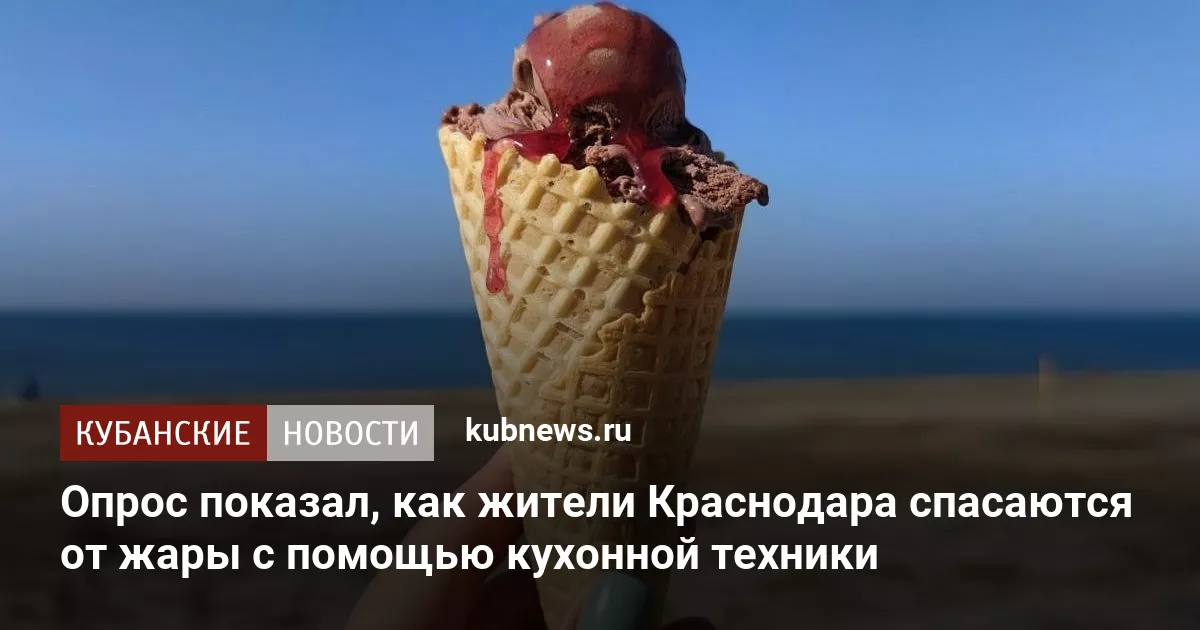 Опрос показал, как жители Краснодара спасаются от жары с помощью кухонной техники