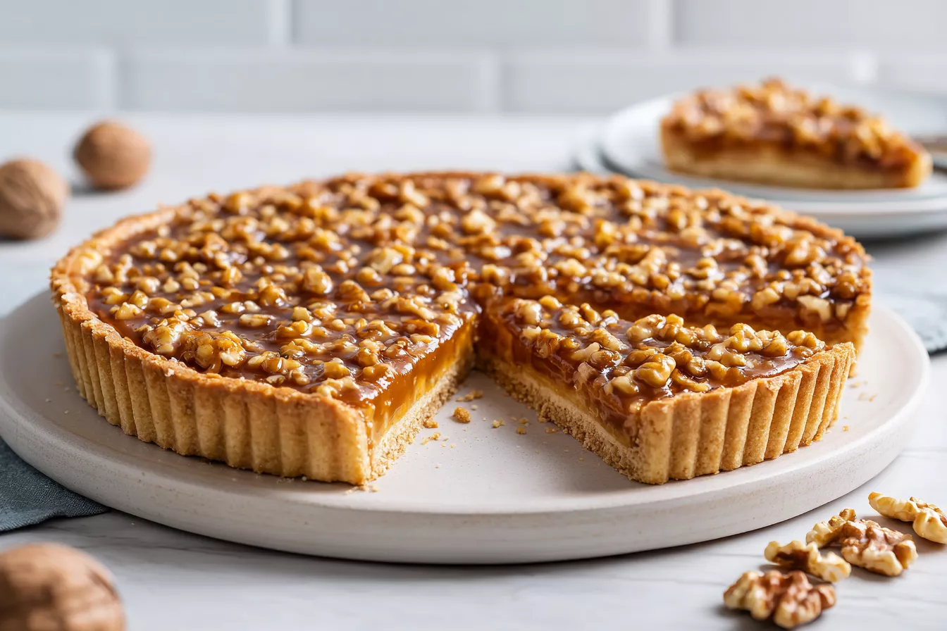 Самый быстрый орехово-карамельный пирог: залила сгущёнкой орехи, и получился карамельный вкус без варки