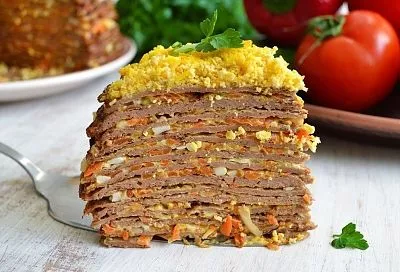 Нежнейший и сочный печеночный торт из куриной печени без майонеза. Самый легкий и вкусный рецепт с двумя начинками 