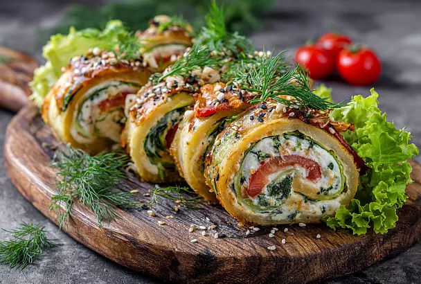 Кабачковый рулет: вкусная холодная закуска за 30 минут