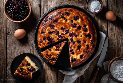 Пирог «12 ложек»: смешали по памяти, а на выходе — воздушная «подушечка» с ягодами