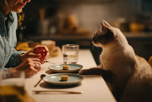 Продукты с человеческого стола, которые продлевают жизнь кошкам