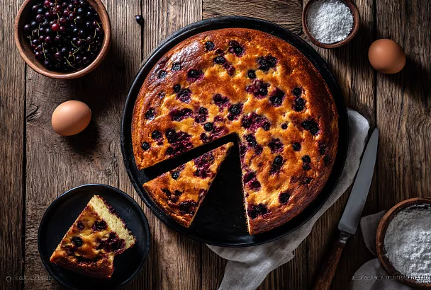 Пирог «12 ложек»: смешали по памяти, а на выходе — воздушная «подушечка» с ягодами