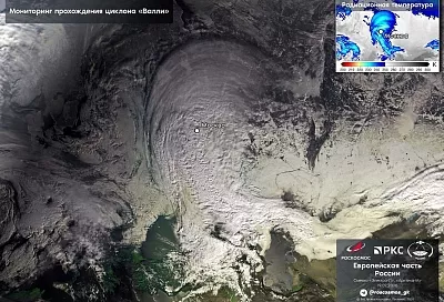 Снимок испортившего погоду в Краснодарском крае циклона «Валли» показал «Роскосмос»