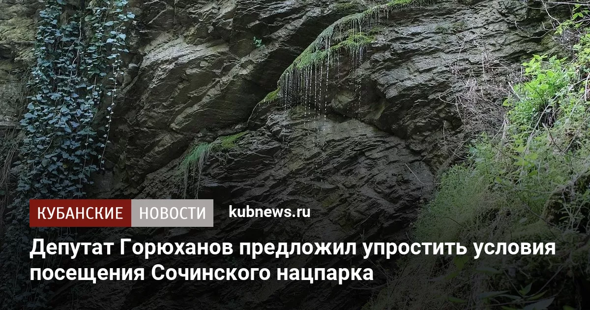 Депутат Горюханов предложил упростить условия посещения Сочинского нацпарка
