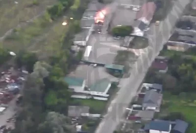 Уничтожение грузовой техники ВСУ новейшим российским БПЛА попало на видео