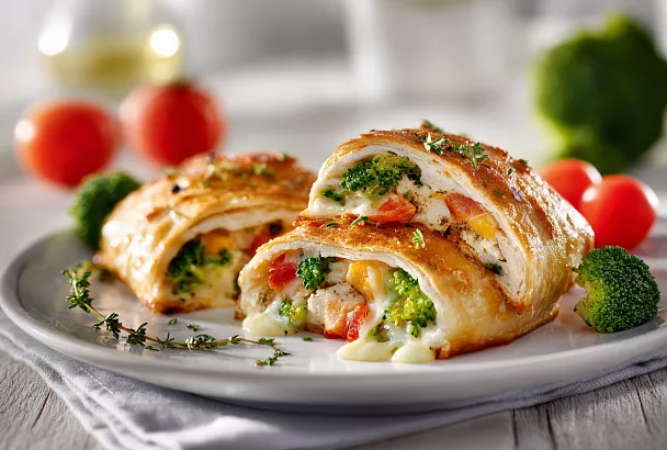 Куриные конвертики с овощами и сыром — сочные, полезные и почти без углеводов, ешь и худей