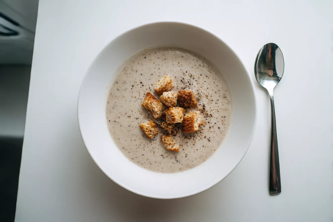 Осенний грибной суп-пюре со сливками