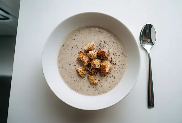 Осенний грибной суп-пюре со сливками
