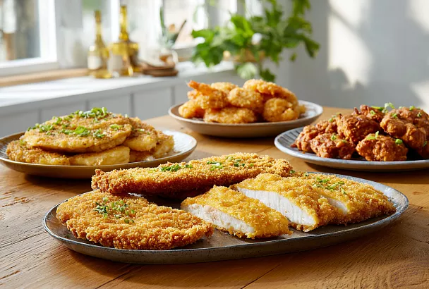 Разные панировки для мяса и рыбы — когда брать крахмал, а когда сухари  