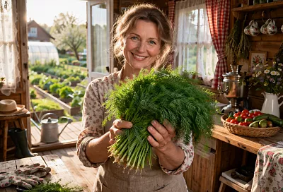 Укроп собираем уже через 3-5 дней после посадки: пышная и очень вкусная зелень уже на столе с вашей дачи