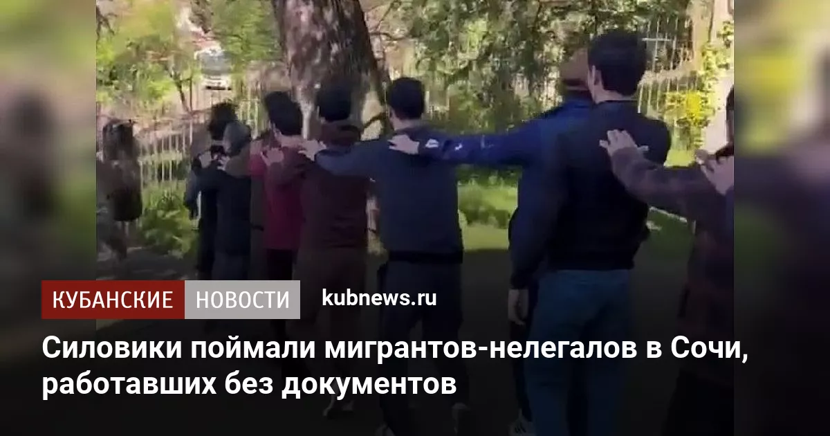 Силовики поймали мигрантов-нелегалов в Сочи, работавших без документов