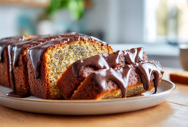 Маковый пирог с шоколадной заливкой: нежный, ароматный и очень простой 