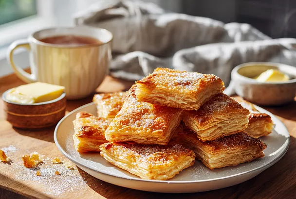 Простое и быстрое печенье из слоёного теста: уютный рецепт для домашнего чаепития