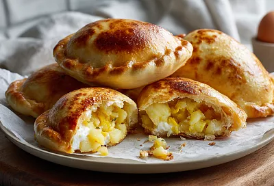 Духовые пирожки с картофелем-кубиками: вкус детства на мягком дрожжевом тесте