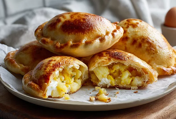 Духовые пирожки с картофелем-кубиками: вкус детства на мягком дрожжевом тесте