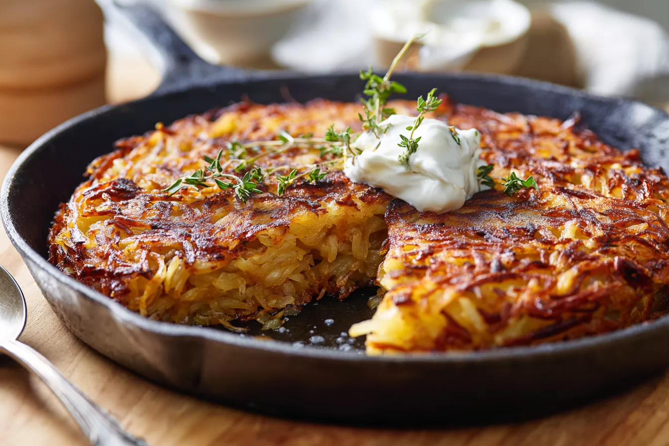 Швейцарская картофельная лепёшка: румяная корочка и нежная серединка