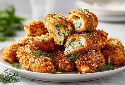 Куриные пальчики по-царски с маслом и сыром сочнее котлет по-киевски: внутри тает начинка, а корочка хрустит