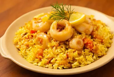 Плов с кальмарами: морской хит с восточным акцентом