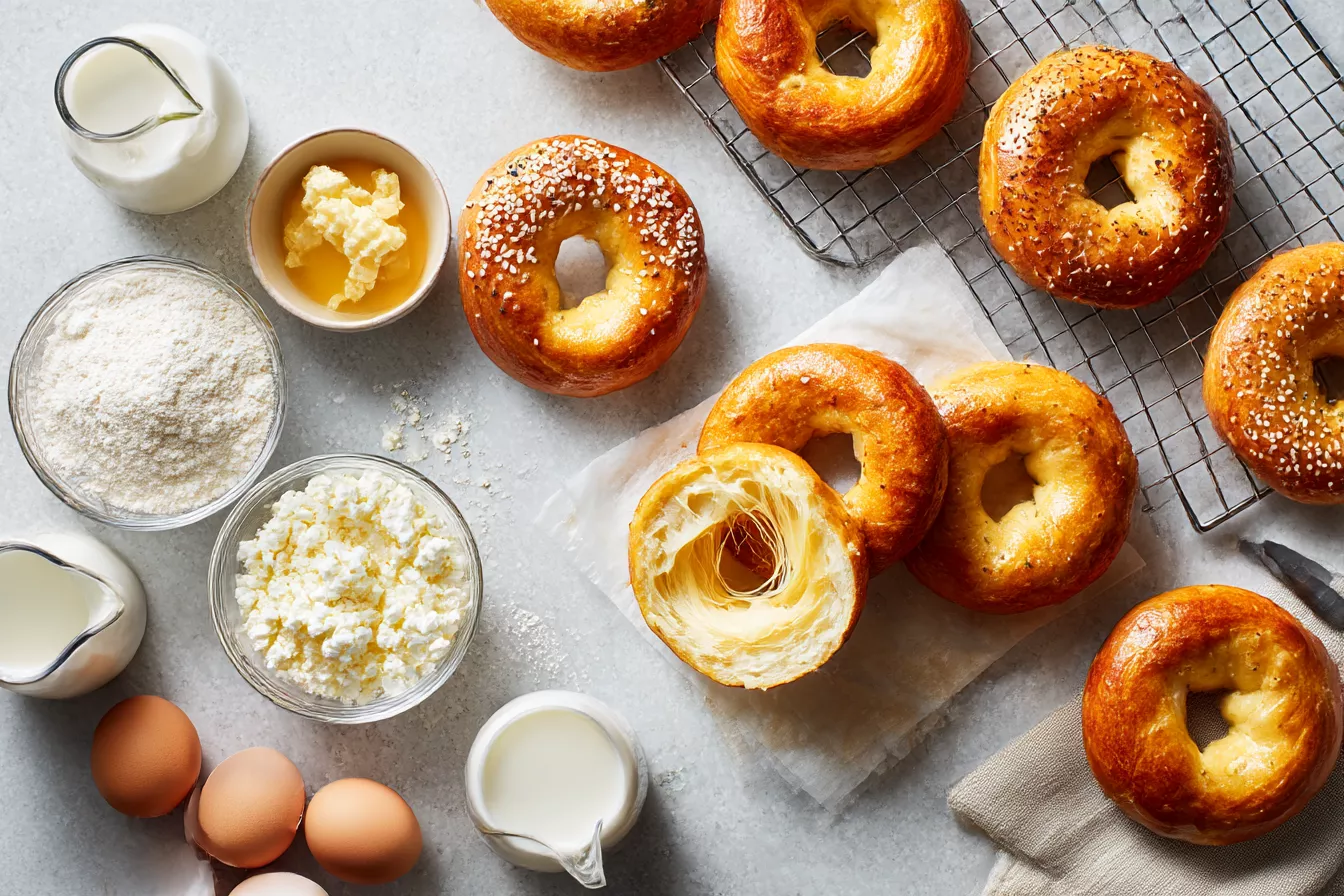 Печём слоистые бублики с сыром и творогом: ароматные, пышные и тянучий сыр внутри